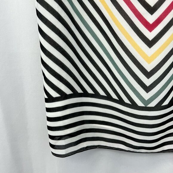 Cabi Womens Linea Tank Top Multicolor Striped Chevron Lined Sleeveless Cami S - Picture 7 of 10